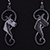 Earrings, cropped, silver